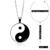 Yin Yang Pendant Necklace Chinese Philosophy Taoist Symbol Talisman Taichi Yoga Stainless Steel Charm Pendant Necklace Necklace for Women Men Girlfriend Boyfriend Valentines Birthday Thanksgiving view 4