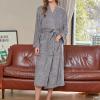 Unisex Soft Terry Robe Womens Mens Lightweight Long Bathrobe Cotton Shower Housecoat Comfy Sleepwear Spa Long Robe view 2