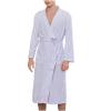 Uillui Unisex Soft Terry Robe Womens Mens Lightweight Long Bathrobe Cotton Shower Housecoat Comfy Sleepwear Spa Long Robe view 1