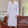 Uillui Unisex Soft Terry Robe Womens Mens Lightweight Long Bathrobe Cotton Shower Housecoat Comfy Sleepwear Spa Long Robe view 3
