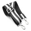 CRAFTMEMORE Wide Black Shoulder Strap Adjustable Bag Handle Crossbody Nylon Belt Replacement (Silver Metallic JK04) view 1