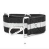 CRAFTMEMORE Wide Black Shoulder Strap Adjustable Bag Handle Crossbody Nylon Belt Replacement (Silver Metallic JK04) view 2