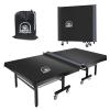 COVERVIN Ping Pong Table Cover,Table Tennis Cover Fits Both Folding Tables & Flat Tables All Weather Waterproof Dustproof UV Protection (Black and Grey) view 1
