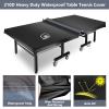 COVERVIN Ping Pong Table Cover,Table Tennis Cover Fits Both Folding Tables & Flat Tables All Weather Waterproof Dustproof UV Protection (Black and Grey) view 2