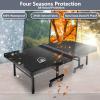 COVERVIN Ping Pong Table Cover,Table Tennis Cover Fits Both Folding Tables & Flat Tables All Weather Waterproof Dustproof UV Protection (Black and Grey) view 4