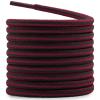 DELELE 2 Pair Round Boot Laces Outdoor Hiking Walking Shoelaces Black Maroon Striped Shoe Lace Work Shoe Strings 34 inch view 1