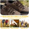 DELELE 2 Pair Round Boot Laces Outdoor Hiking Walking Shoelaces Black Maroon Striped Shoe Lace Work Shoe Strings 34 inch view 4