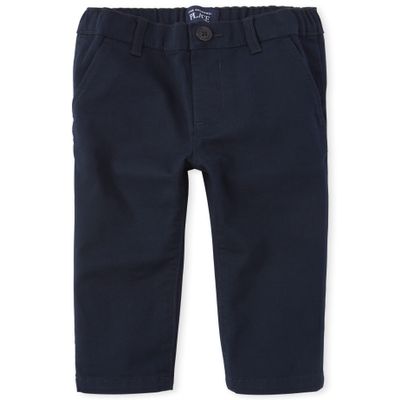 The Children's Place Baby Boys and Toddler Stretch Chino Pants, New Navy Single, 2T US
