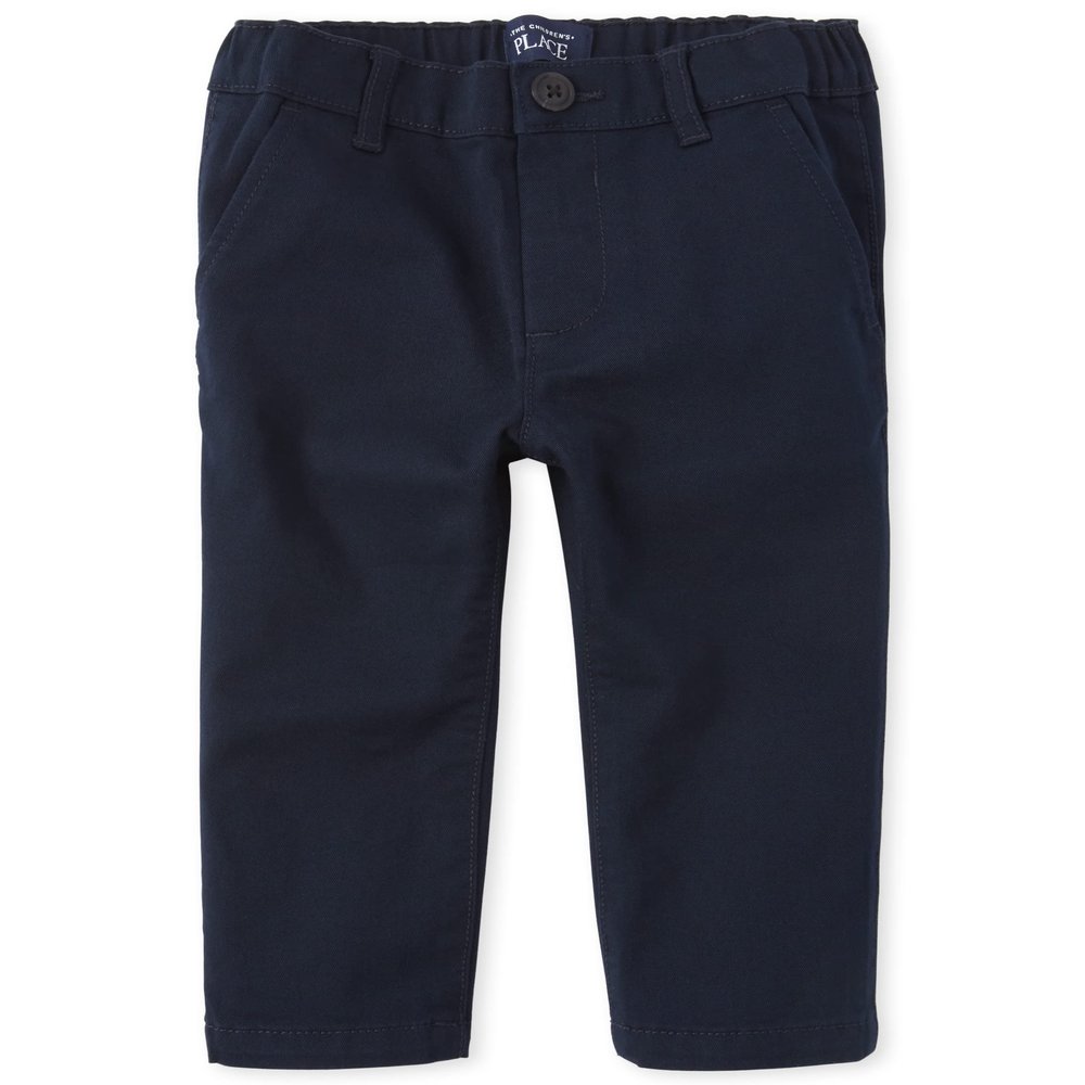 The Children's Place Baby Boys and Toddler Stretch Chino Pants, New Navy Single, 2T US