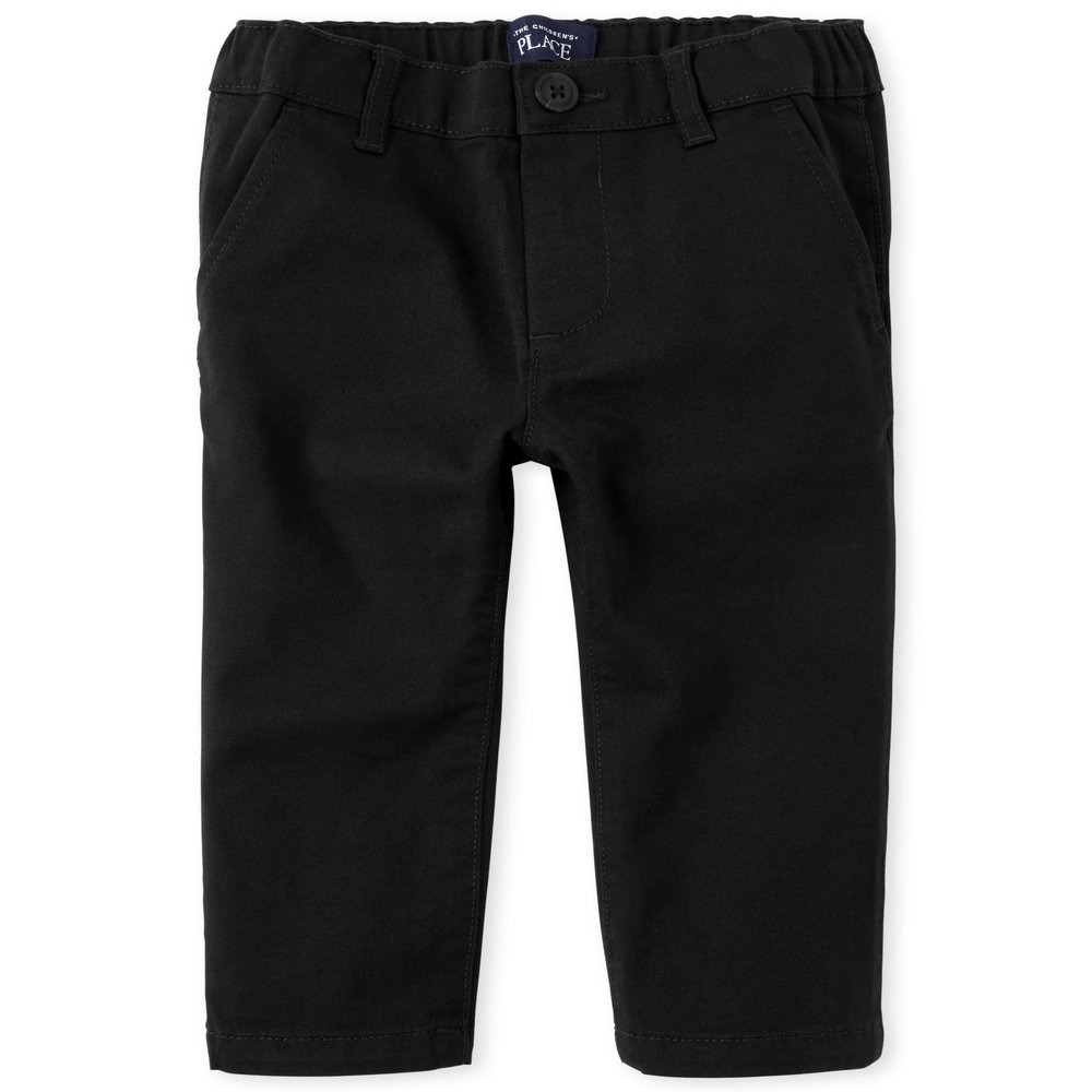 The Children's Place Baby Boys and Toddler Stretch Chino Pants, Black Single, 3T US