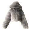 TIMIFIS Plus Size Fur Coat for Women Winter Fleece Jackets with Hood Thicken Warm Cardigan Fleeced Lined Overcoats view 1