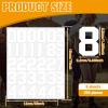 204 Pieces Sports Helmet Numbers Sticker, Hockey Helmet Stickers 1.25 Inch Vinyl Helmet Numbers Decals Self Adhesive Hockey Helmet Stickers for Baseball Hockey Football Lacrosse Batting view 2
