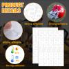204 Pieces Sports Helmet Numbers Sticker, Hockey Helmet Stickers 1.25 Inch Vinyl Helmet Numbers Decals Self Adhesive Hockey Helmet Stickers for Baseball Hockey Football Lacrosse Batting view 3