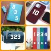 204 Pieces Sports Helmet Numbers Sticker, Hockey Helmet Stickers 1.25 Inch Vinyl Helmet Numbers Decals Self Adhesive Hockey Helmet Stickers for Baseball Hockey Football Lacrosse Batting view 4