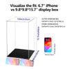 Evron Display Case for Collectibles Assemble Clear Acrylic Box Alternative Glass Case for Display Action Figures Home Storage & Organizing Toys (9.8x9.8x15.7inch;25x25x40cm) view 2