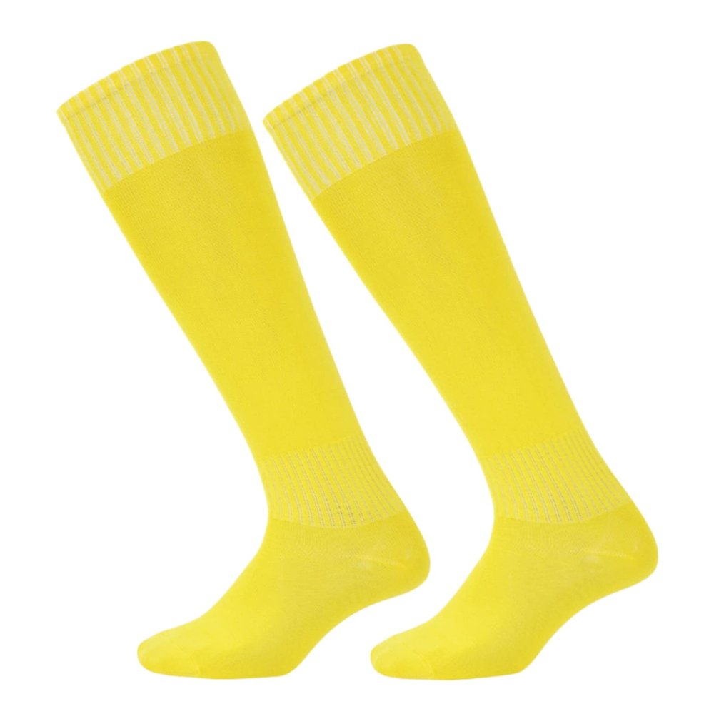 cdar Soccer Socks,Color Stretchy Compression Knee High Tube Socks Football Athletic Socks for Men Women Teens Yellow