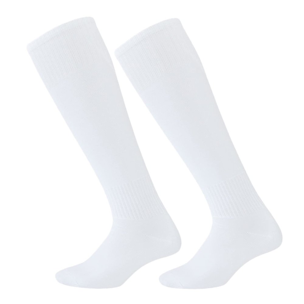 cdar Soccer Socks,Color Stretchy Compression Knee High Tube Socks Football Athletic Socks for Men Women Teens White