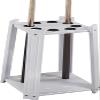 SLLSHG White Floor Stand Pool Stick Holder, Small Modern Cue Rack Display Stand for Game Room Golf Clubs - Holds 8 Billiard Cues, Tall 60cm view 1