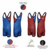 Exxact Sports Reversible Men's Wrestling Singlet, High-Performance Powerlifting Singlet, Wrestling Singlets for Men (Red/Royal Blue, A2XL) view 4