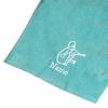 101 BEACH Personalized Cotton Bowling Towel with Embroidered Name with Clip (Aqua - Embroidered Name) view 2