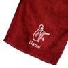 101 BEACH Personalized Cotton Bowling Towel with Embroidered Name with Clip (Burgundy - Embroidered Name) view 2
