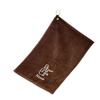101 BEACH Personalized Cotton Bowling Towel with Embroidered Name with Clip (Brown - Embroidered Name) view 1