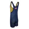 Exxact Sports Reversible Men's Wrestling Singlet, High-Performance Powerlifting Singlet, Wrestling Singlets for Men (Navy/Gold, AM) view 3