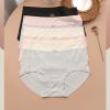 4 Pack Women High Rise Underwear Plus Size Abdomen Hip-Lifting Panties Breathable Cotton Crotch Underpant Female Mom Briefs (Color : Combination C, Size : 4XL) view 2