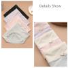 4 Pack Women High Rise Underwear Plus Size Abdomen Hip-Lifting Panties Breathable Cotton Crotch Underpant Female Mom Briefs (Color : Combination C, Size : 4XL) view 3