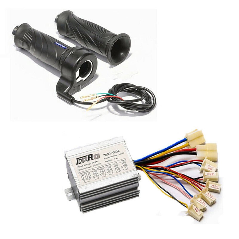 350w 24v Brush Motor Speed Controller + Throttle for Electric Bike Scooter E-Bike