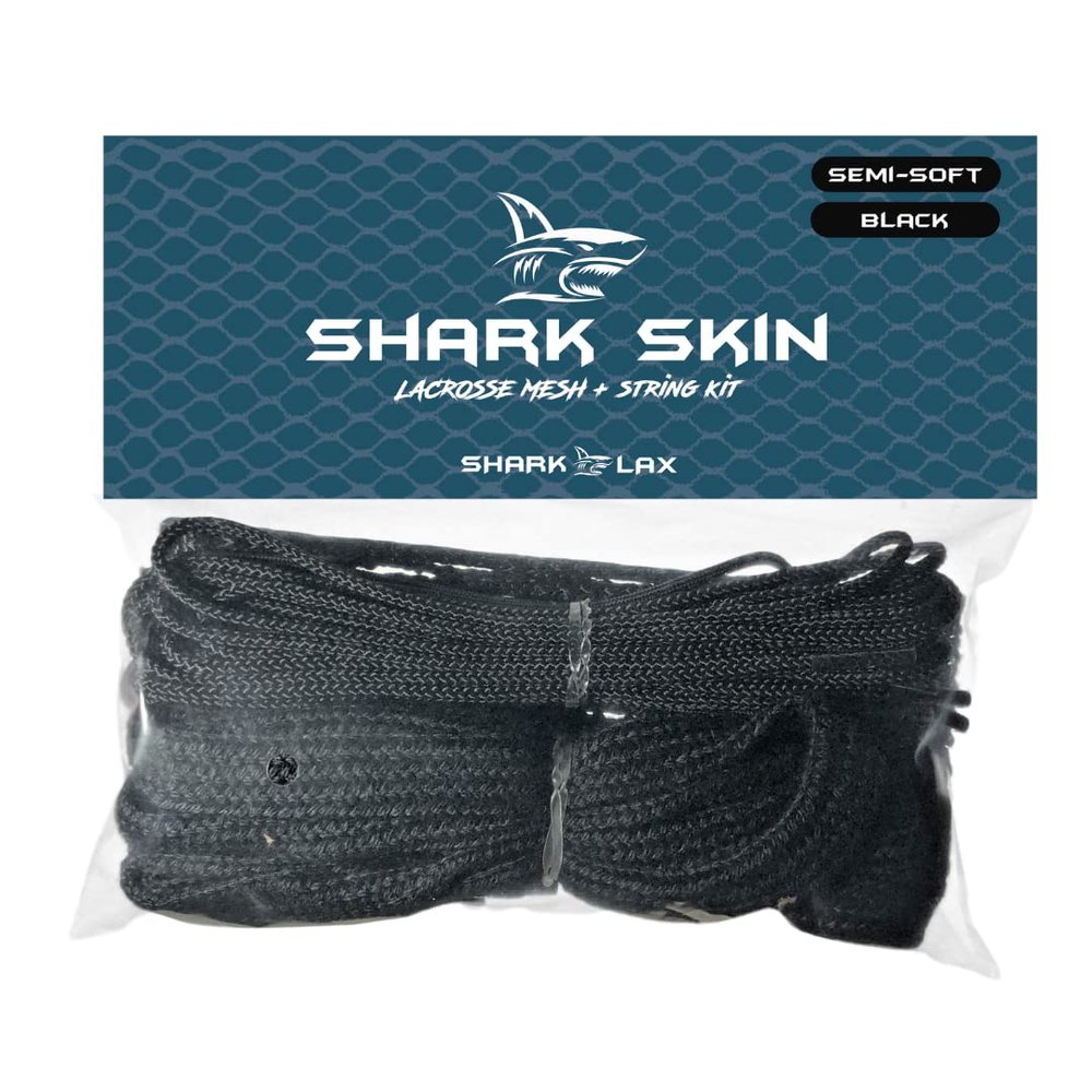 Shark Lax SemiSoft Lacrosse Mesh & Stringing Kit - Enhance Performance with SemiSoft Mesh & Strings