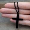 Black Brass Cross Necklace to My Nephew Necklace Gift, Nephew Birthday Gift, Graduation Gifts for Little Nephew, Gift from Aunt or Uncle, New Job gi view 2