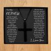 Black Brass Cross Necklace to My Nephew Necklace Gift, Nephew Birthday Gift, Graduation Gifts for Little Nephew, Gift from Aunt or Uncle, New Job gi view 3