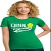 Medium Kelly Green Women Dink Responsibly Don't Get Smashed Funny Pickleball Deluxe Soft T-Shirt view 1