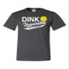5X-Large Heather Black Mens Dink Responsibly Don't Get Smashed Funny Pickleball T-Shirt view 1