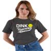 5X-Large Heather Black Mens Dink Responsibly Don't Get Smashed Funny Pickleball T-Shirt view 3