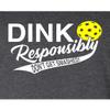 5X-Large Heather Black Mens Dink Responsibly Don't Get Smashed Funny Pickleball T-Shirt view 4