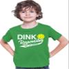 Medium Kelly Green Youth Dink Responsibly Don't Get Smashed Funny Pickleball T-Shirt view 1