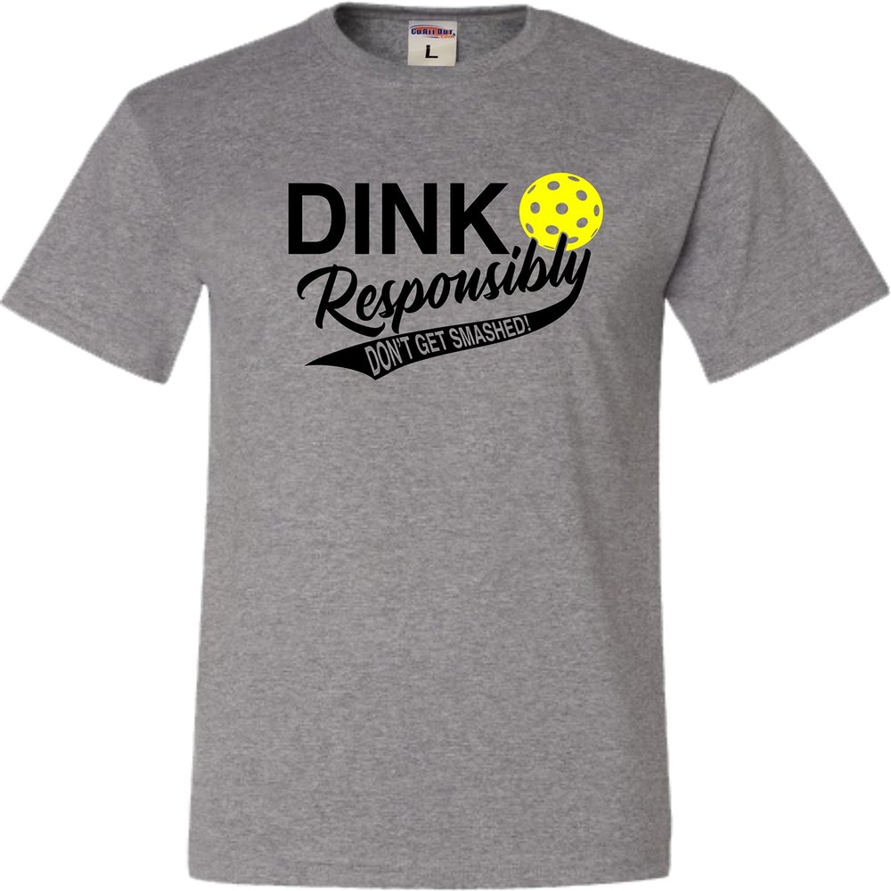 5X-Large Oxford Mens Dink Responsibly Don't Get Smashed Funny Pickleball T-Shirt