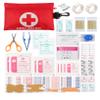 Galaxylense 128 Pcs First Aid Kits Small for Survival Emergency Trauma Military Tactical Medical School Office Home Hunting Camping Hiking Traveling Fishing IFAK EMT Bag (1 Pack) Red view 1