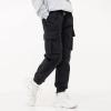 MINI PANDA Girls Pants,Stretchy Loose Fitting Girls Pants Size 6-26 TrendyBlack-B,6 view 3
