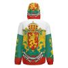 Bulgarian Badge Flag Casual Anorak Full-Zip Jacket Thicken Warm Winter Outerwear with Pockets for Women M view 4