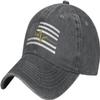 Thin Gold Line 911 Dispatcher Cowboy Hat Adult Unisex Classic Adjustable Baseball Cap Black view 1