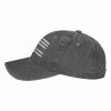Thin Gold Line 911 Dispatcher Cowboy Hat Adult Unisex Classic Adjustable Baseball Cap Black view 4