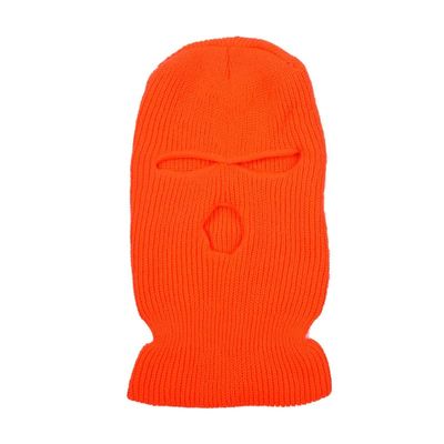 ROWAGY Winter Knitted Balaclava Face Mask for Men Women Windproof Cold Weather Warm Outdoor Sports Skull Beanie Cap Orange