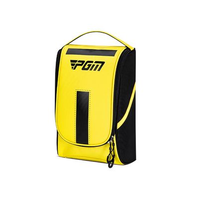 Golf Shoe Bag Protable Waterproof Nylon Ultra-Light Portable Handle Women Men Sport Shoes Bags (Yellow)