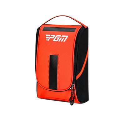 Golf Shoe Bag Protable Waterproof Nylon Ultra-Light Portable Handle Women Men Sport Shoes Bags (Red)
