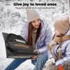 DAUSROOB Snowboard Travel Bag 1680D Reinforced Double Padding Premium Ski Bag Waterproof for Skis, Boots, Snowboards, Wax (Grey, 164CM) view 2