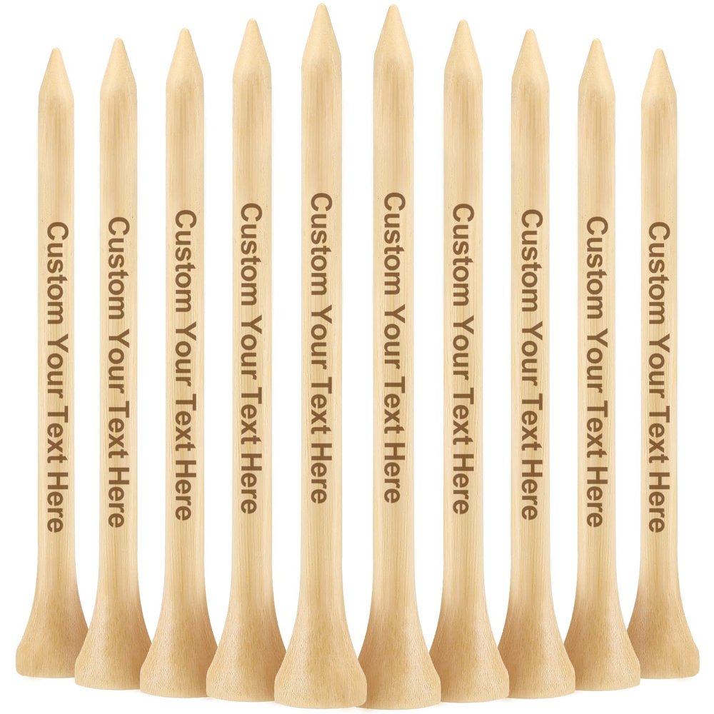 50-1000 PCS Personalized Golf Tees in A Pouch, Custom Golf Tees Bulk with Your Name, Text, Logo, Wood Golf Tees 3 1/4" Inch Size, Personalized Golf Gift, and Party Favors