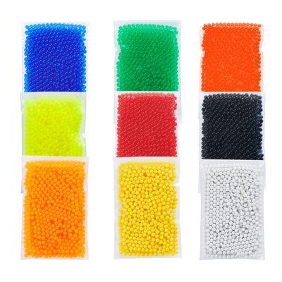 Airsoft 6mm Plastic 0.12g 6mm BBS with 850 Rounds Per Polybag- Mixed Colors per Case (Color Vary- One Bag)